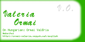 valeria ormai business card